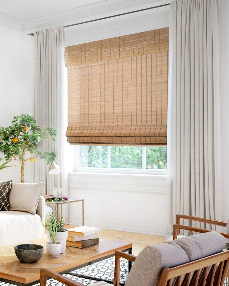 CHICOLOGY Bamboo Roman Shades - Customer Favorite Light Filtering Blinds for Windows, Premium Quality, Ideal for Home, Squirrel Brown, 29"W X 64"H - Image 5